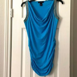 Women Sleeveless Turquoise Bodice Top. Like New. Worn once.